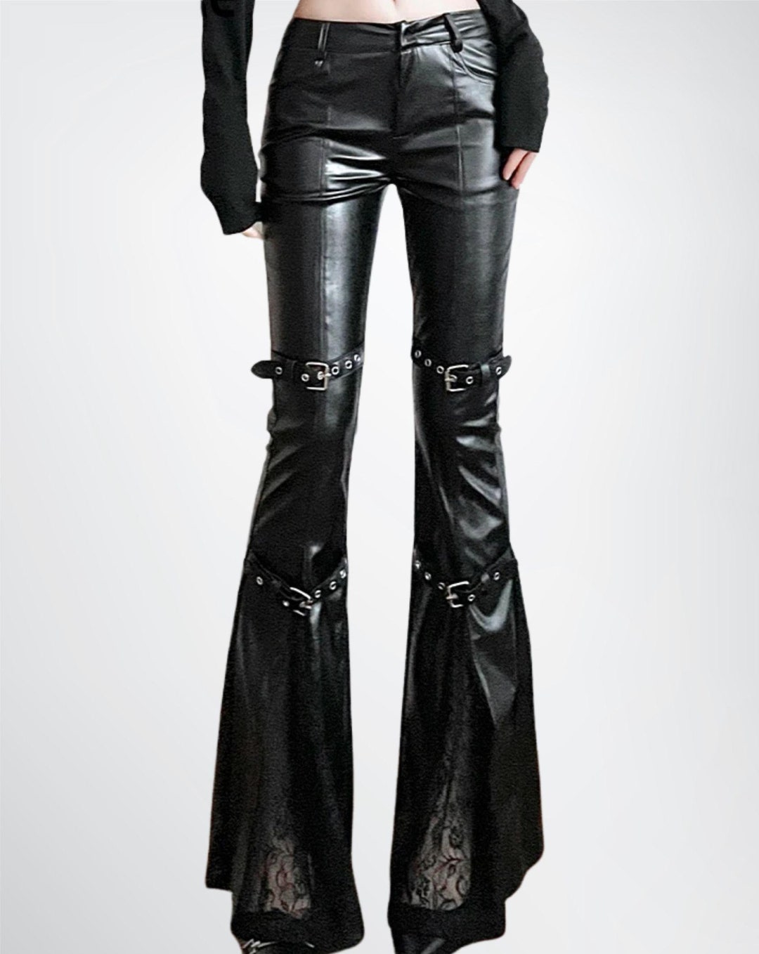 Women's Slim Lace-Up Flared Pants – GTHIC