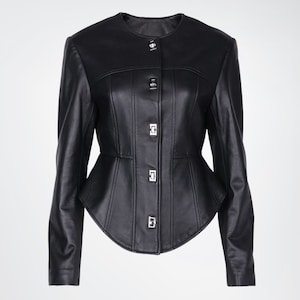 Women 100% Genuine Leather Jacket, Ladies Biker Jacket, Real Leather Jacket for Women, Gift for her, Black Leather Jacket Women
