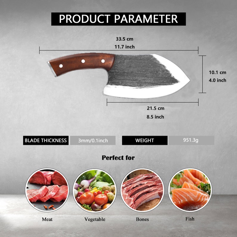 Personalized Heavy Duty Japanese Hand Cleaver Knife for Kitchen