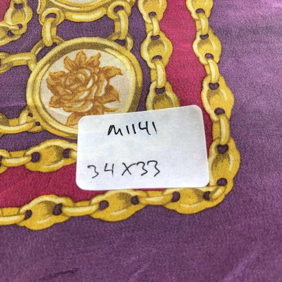 Vintage Christian Dior Silk Scarf Square, Hand Rolled Hem Pocket