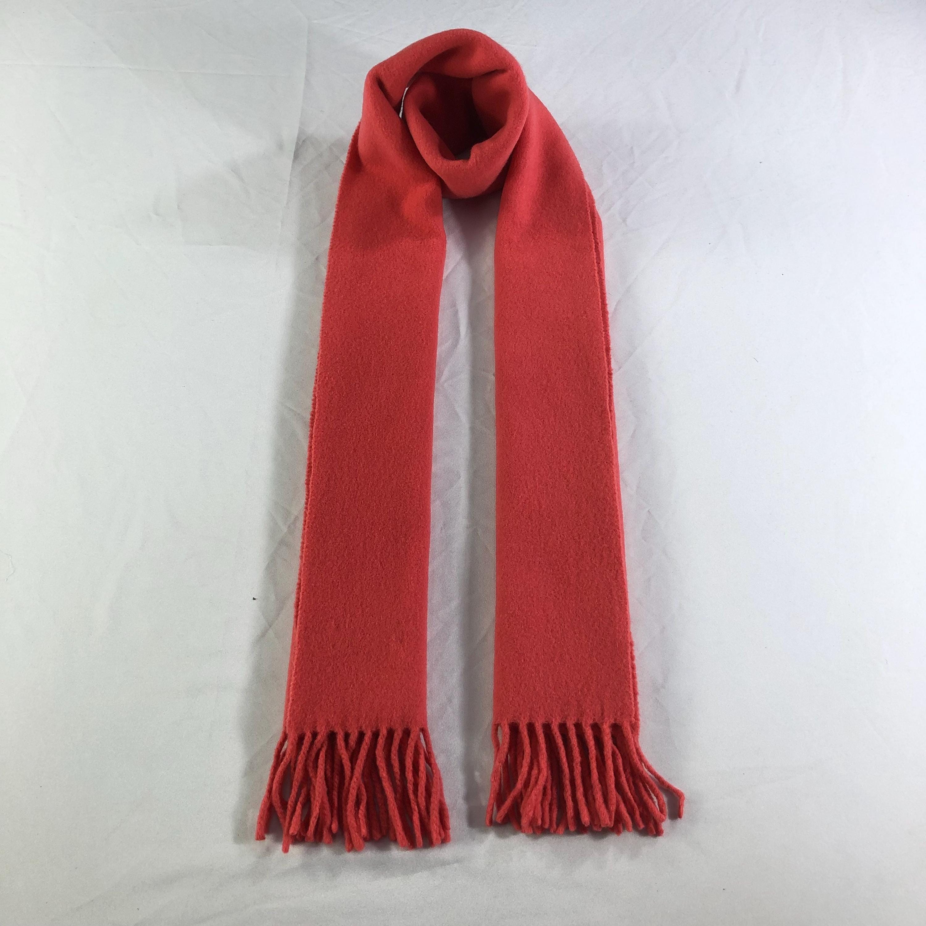 Vintage Vivienne Westwood Red Cashmere Blend Scarf, Embroidered