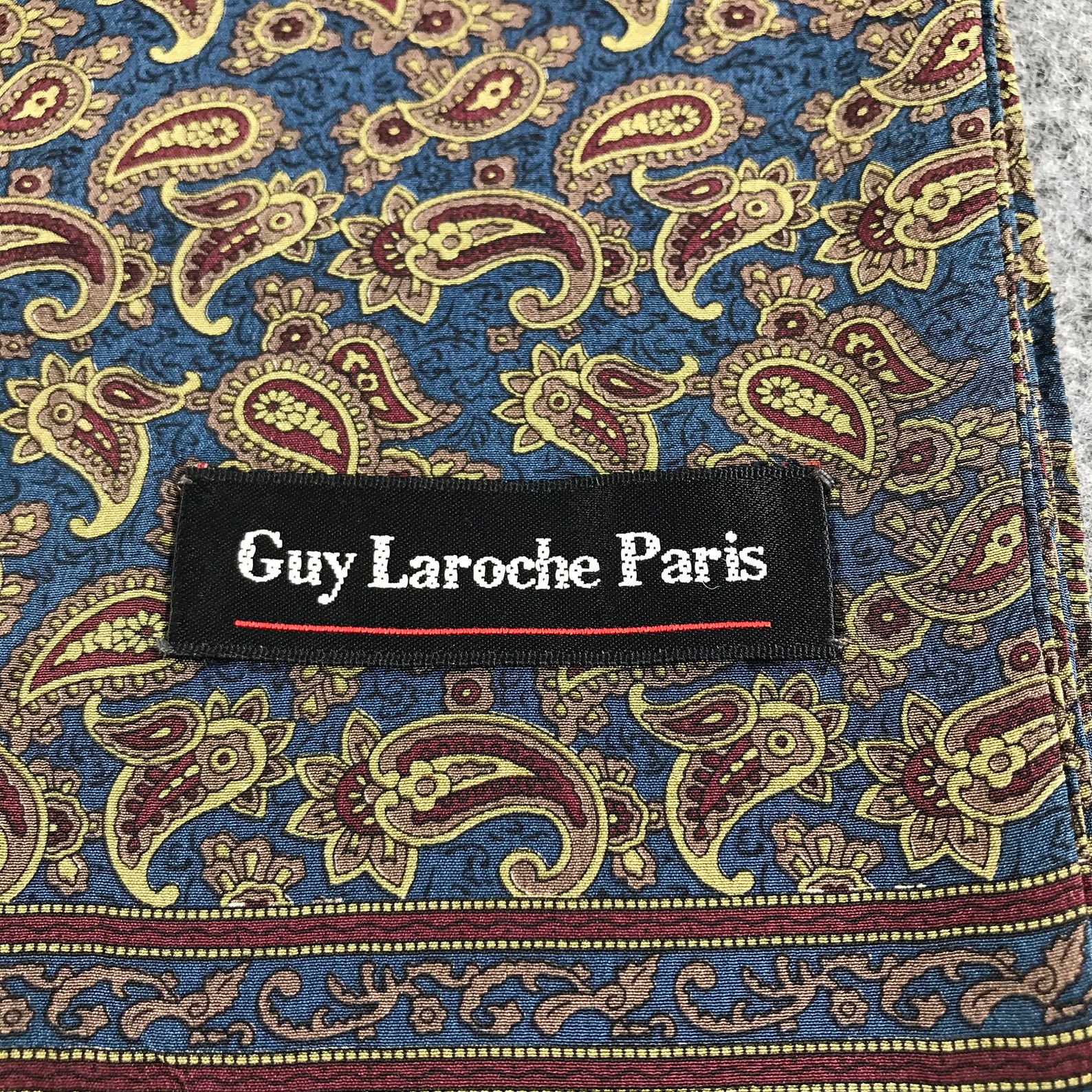 Guy Laroche ScarfPaisley AccessoriesGuy Laroche Paisley silk | Etsy