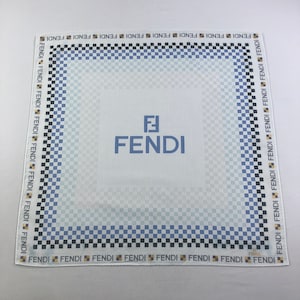 Pañuelo vintage Fendi, pañuelo para el cuello Fendi, bandana vintage Fendi, bufanda Roma Fendi, pañuelo de bolsillo Fendi, pañuelo vintage Fendi para la cabeza