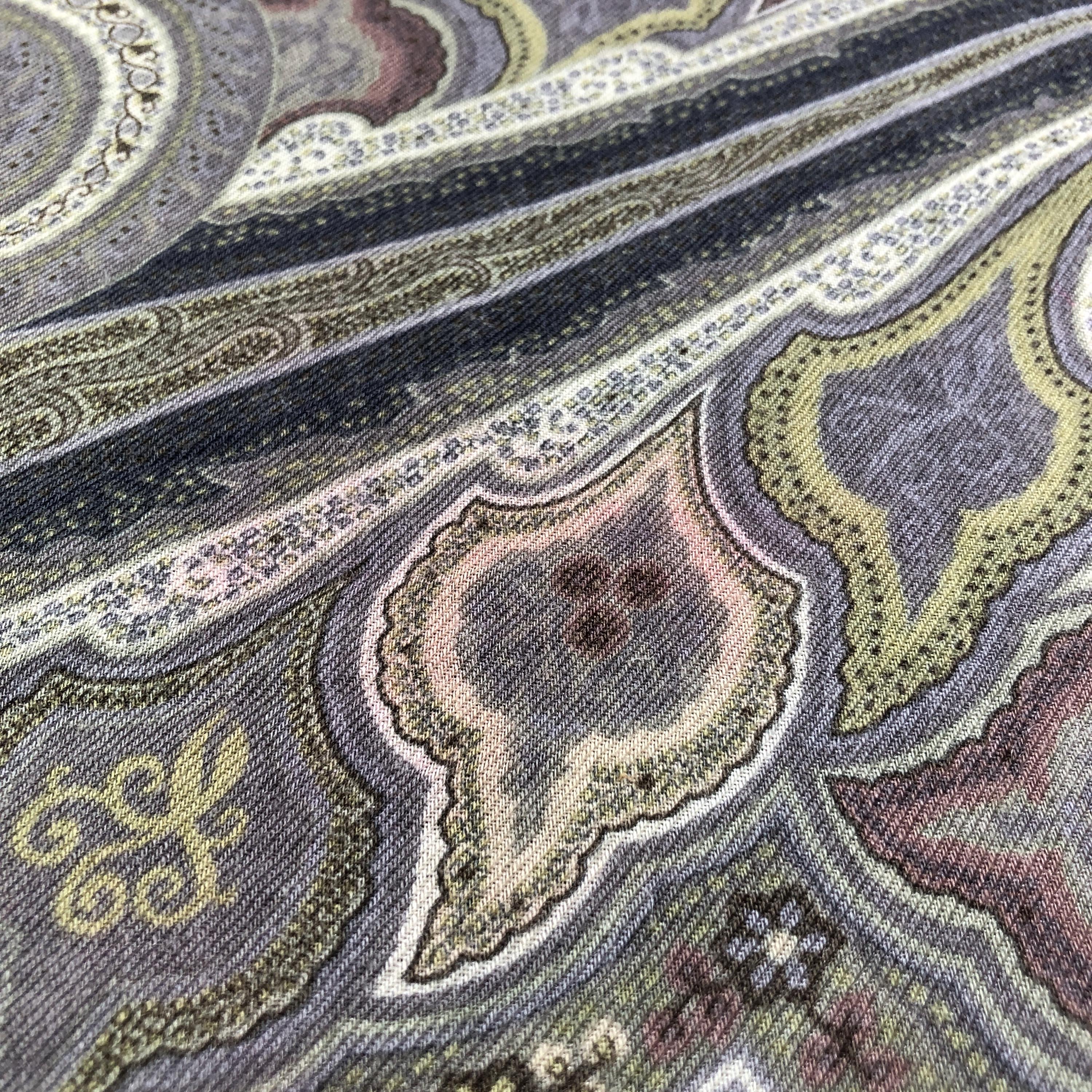ヴィンテージ ETRO ミラノ ペイズリー柄 スカーフ 70-30% ウール