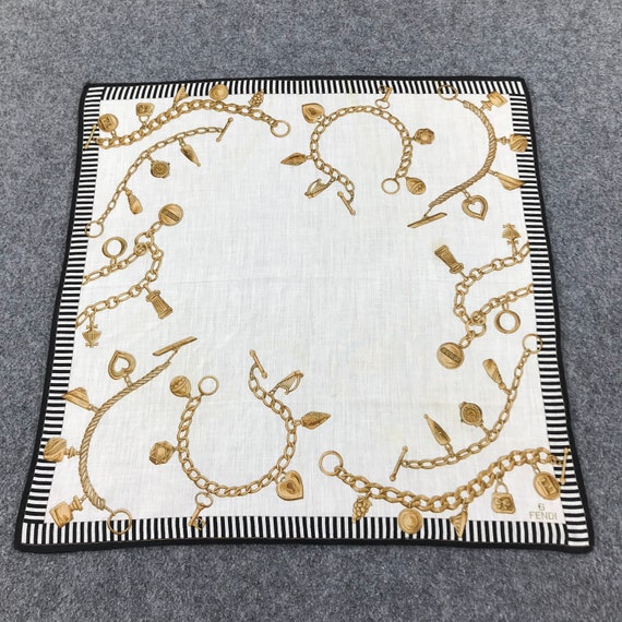 Fendi Handkerchief Pocket Square Fendi Bandana Fe… - image 3