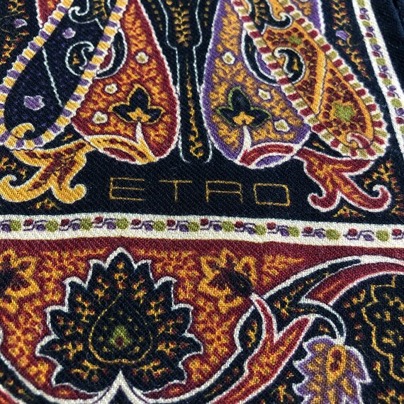 Vintage Etro Silk Scarf, Etro Paisley Scarf, Auth… - image 4