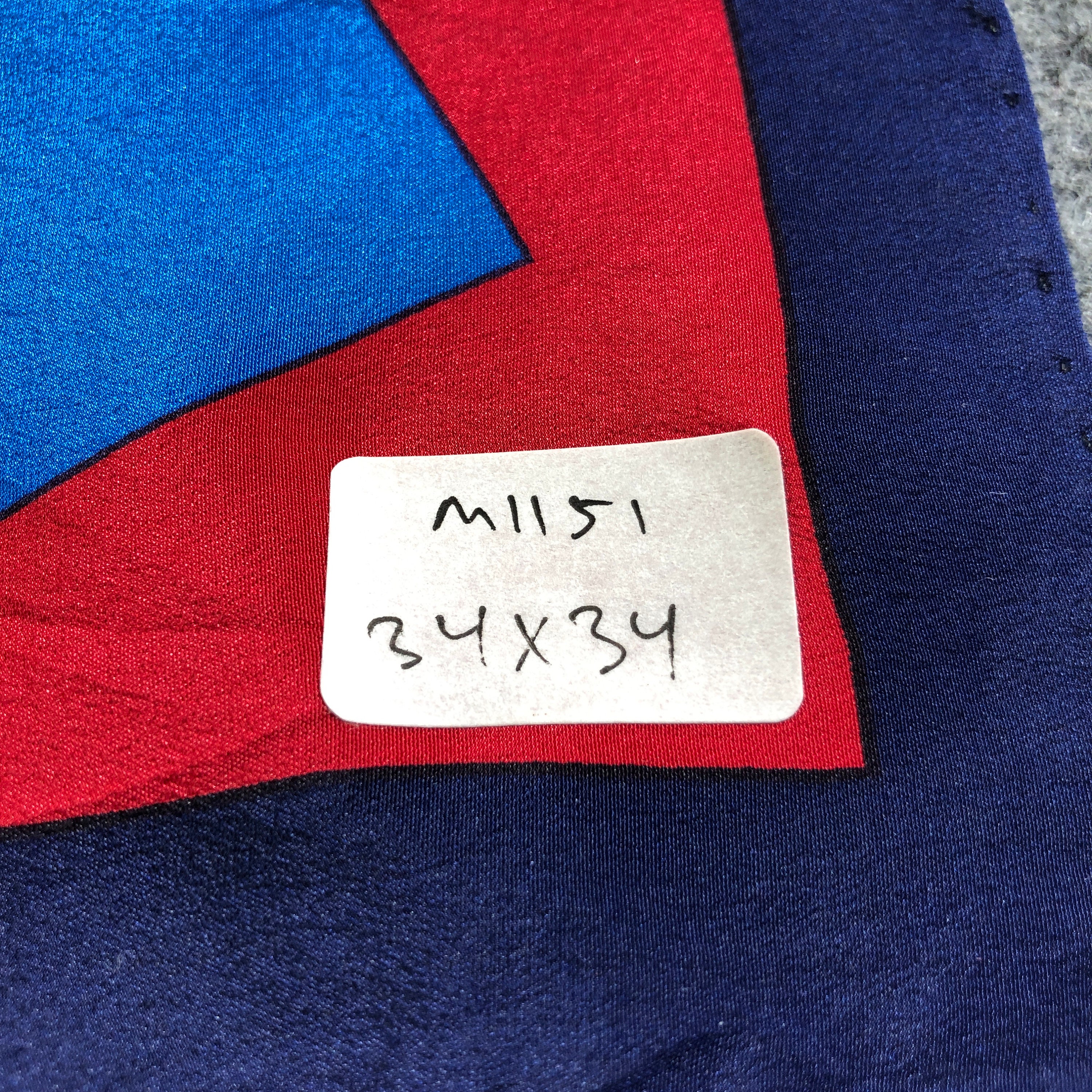 Vintage Yves Saint Laurent Silk Scarf, YSL Foulard Geometric