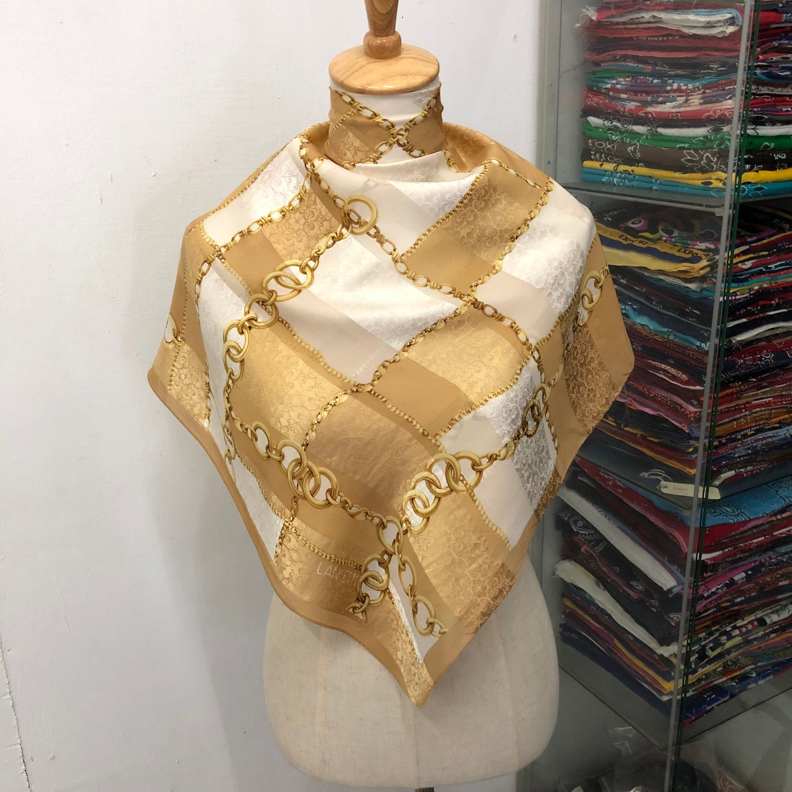 Lancetti Milano Accessories Silk Scarf Floral Luxury Muffler Etsy