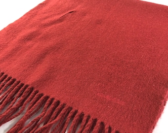Buy Vintage Hermes Unisex Cashmere Scarf, Red Luxury Winter