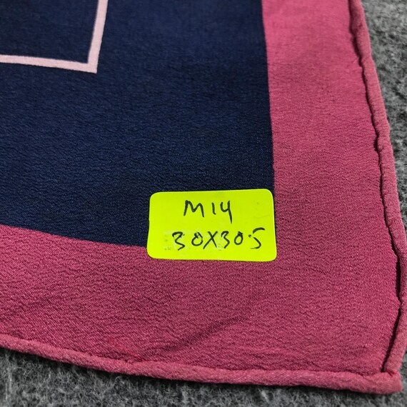 Vintage Yves Saint Laurent Unisex Silk Scarf, Pink Purple  display picture 2