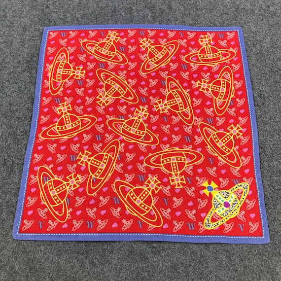 Vivienne Westwood スクエアスカーフ Vivienne Westwood Football Square silk scarf Vivienne Westwood