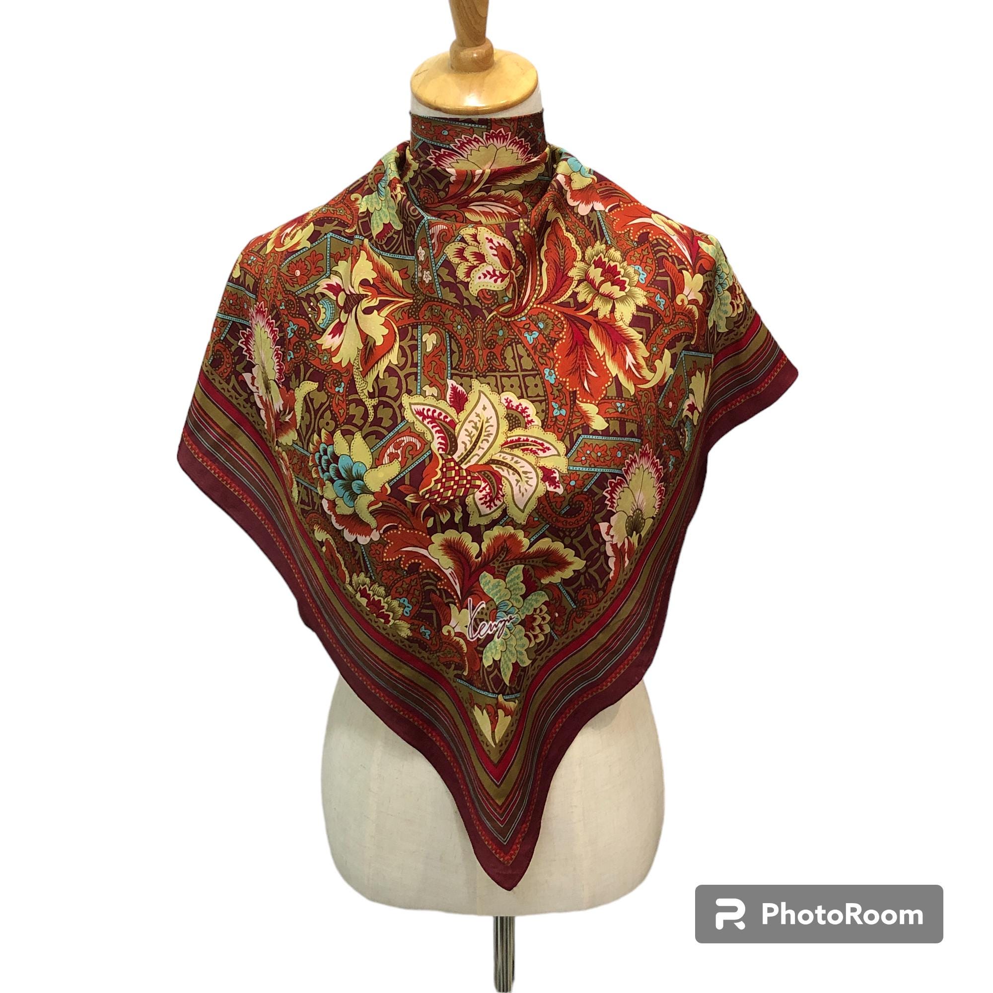 Kenzo silk scarf - Etsy 日本
