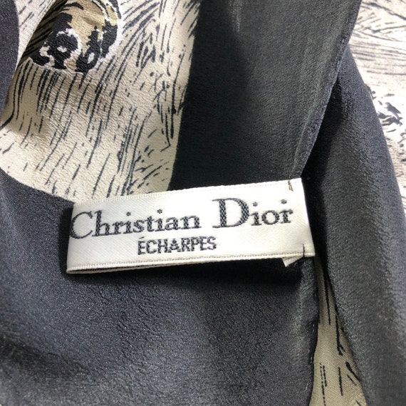 Vintage Christian Dior Silk Scarf Christian Dior … - image 6