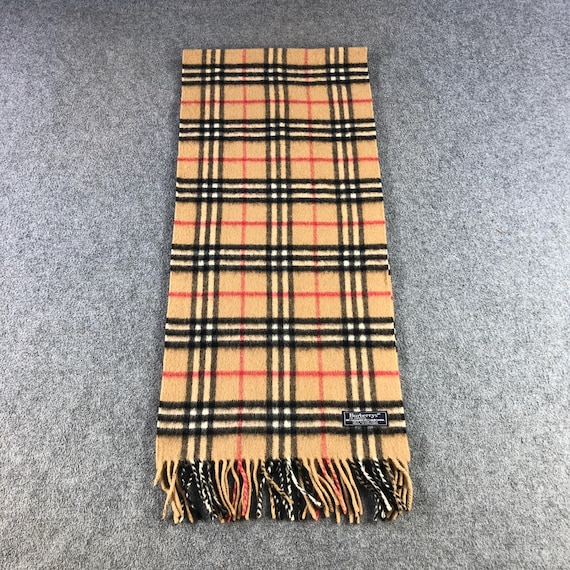 Vintage Burberrys Cashmere Lambswool Scarf, Classic Nova Check