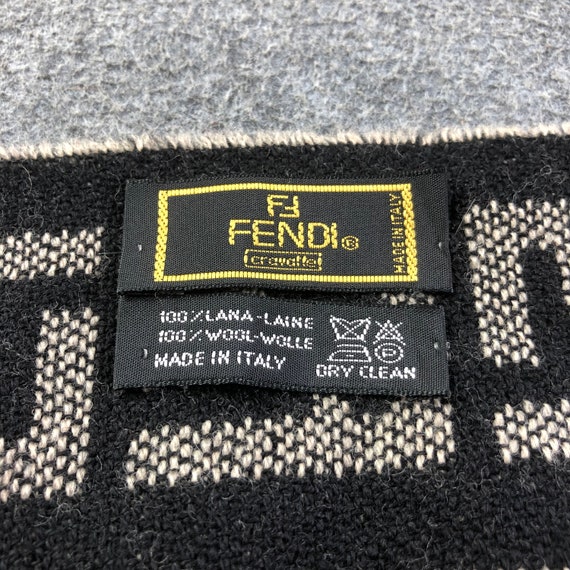 Fendi FF Monogram Full Print Wool Scarf Muffler F… - image 5