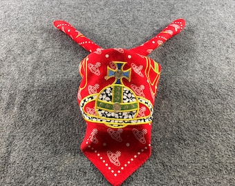 Vintage Vivienne Westwood Orbs Handkerchief, Vivienne Westwood Pocket Square, Vivienne Westwood Scarf, Vintage Vivienne Westwood Bandana