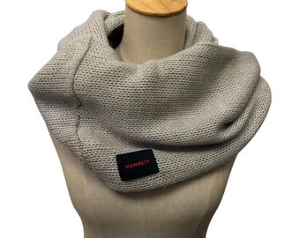 Vintage Katharine Hamnett Infinity Scarf Vintage Wool Muffler Vintage Multicolor Scarf Winter Wool Neck Scarf Soft Wool Unisex Scarves