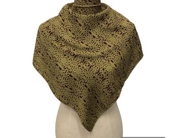 Écharpe En Soie Vintage SERICA LARIANA – Foulard Femme 76x76 Cm – Style Rétro Chic