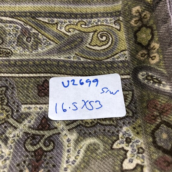 ヴィンテージ ETRO ミラノ ペイズリー柄 スカーフ 70-30% ウール