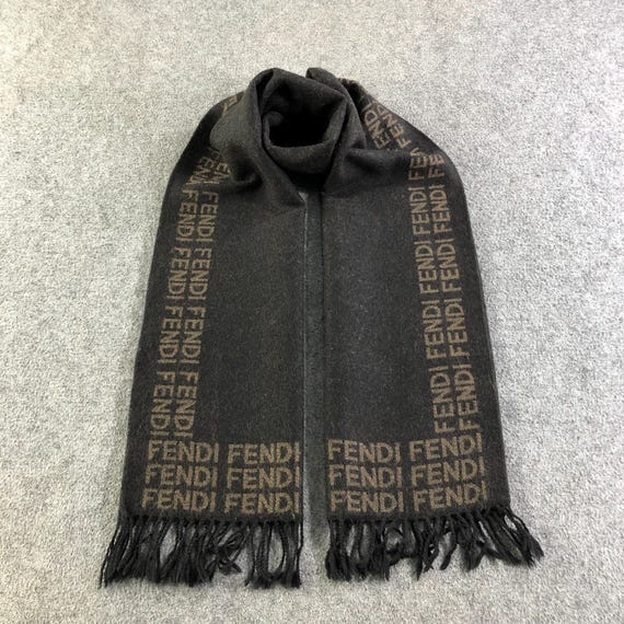 Vintage Fendi Scarf Roma Italia Fendi Wool Scarf Vintage Fendi