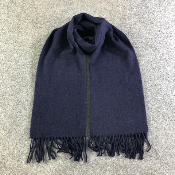 Vintage Hermes Paris Navy Blue Cashmere Scarf, 100% Cashmere Made