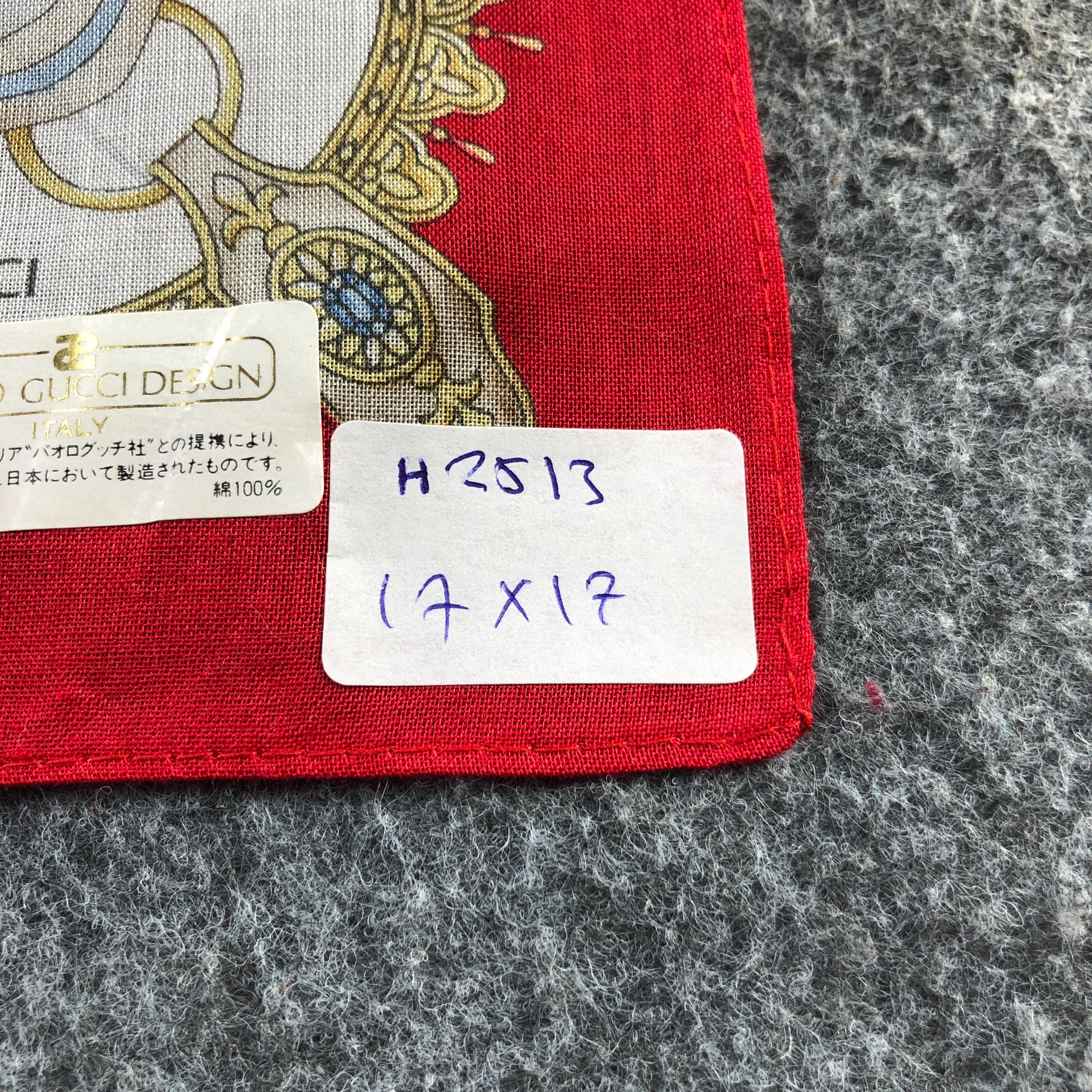 NWT Vintage Paolo Gucci Design Silk Cotton Scarf Red White