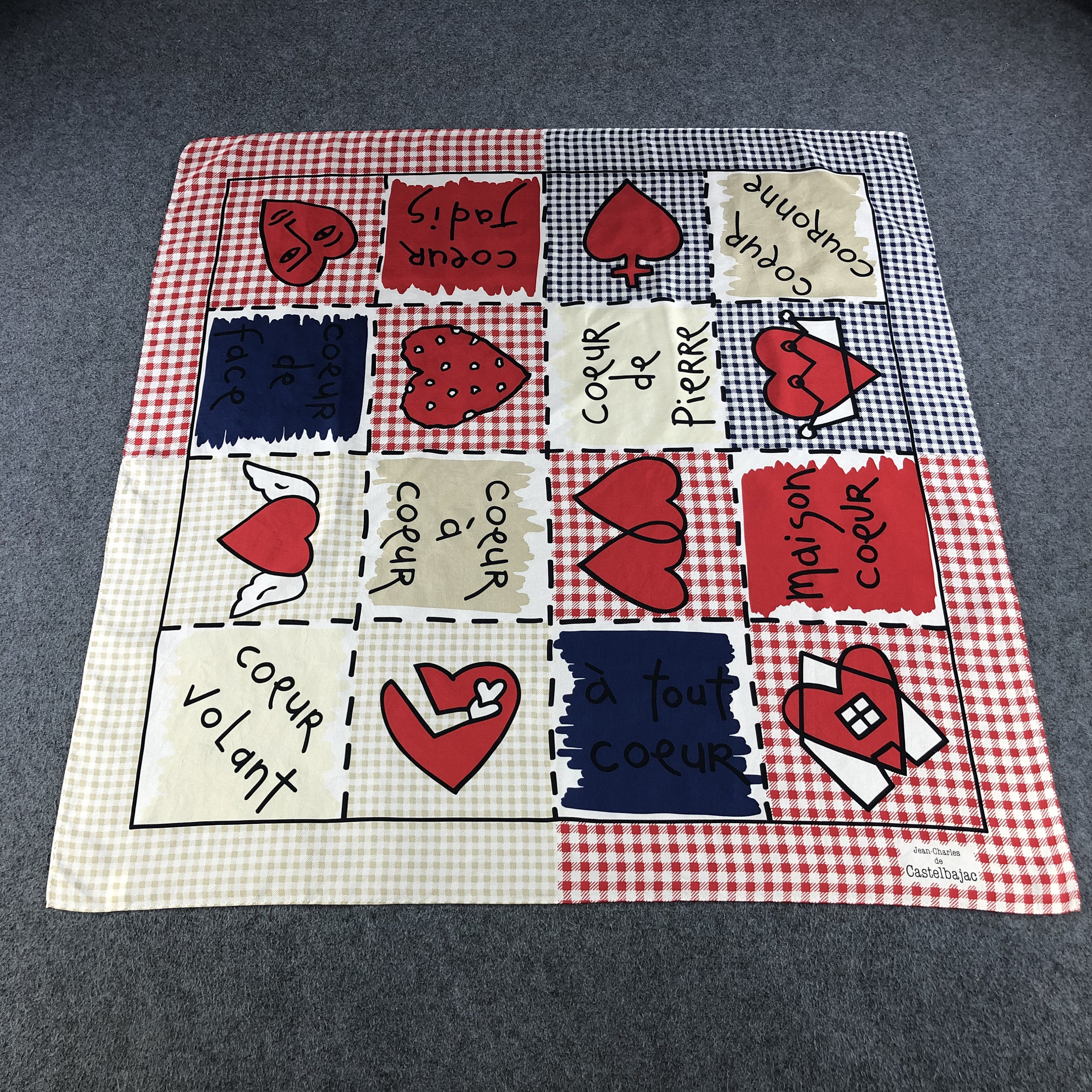 Vintage Jean Charles De Castelbajac Silk Scarf Neckerchief Vintage Jean Charles De Castelbajac Silk Scarf Neckerchief