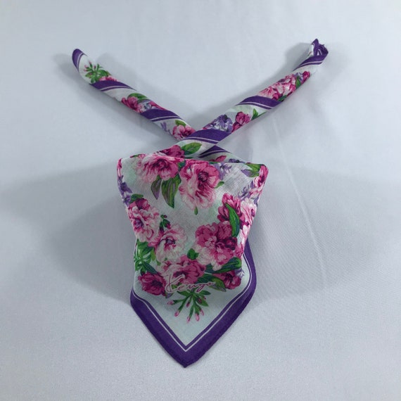 Kenzo Neckerchief Kenzo Silk Scarves Luxury Facemask Pocket Square Floral Handkerchief Vintage Handkerchief