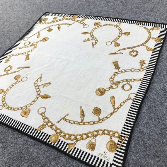 Fendi Handkerchief Pocket Square Fendi Bandana Fe… - image 5