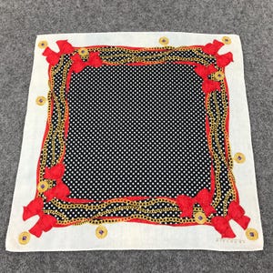 Vintage Givenchy Silk Blend Scarf: Polka Dot Bandana