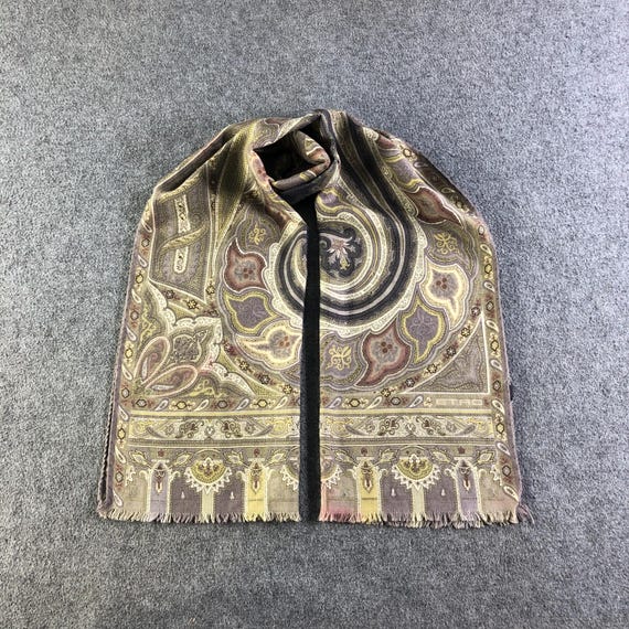 ETRO Mirano エトロ　スカーフ イタリア製 ヴィンテージ ETRO ミラノ ペイズリー柄 スカーフ 70-30% ウール