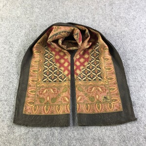 Vintage Etro zijden sjaal, Etro Paisley-sjaal, authentieke Etro-sjaal, vintage Etro Milano zijden sjaal, Etro zijden stola, vintage Etro-bloem