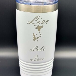 Live Lake Love Boji Polar Camel 20 Ounce Tumbler