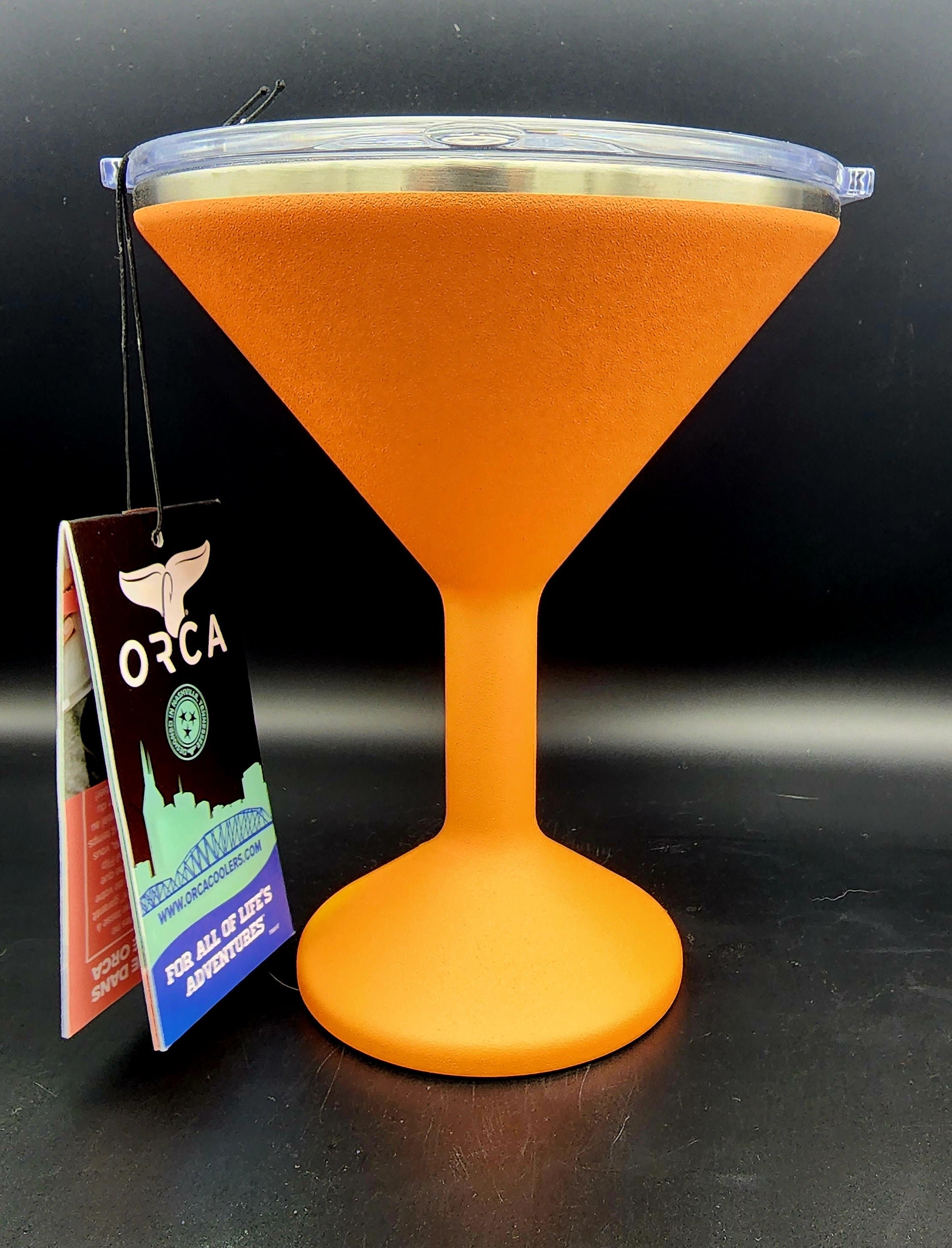 NEW Orca Chasertini Stainless Steel Insulated Martini Glass with Whale Tale  Lid