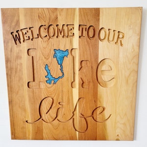 Welcome to Our Lake Life- Okoboji Sign