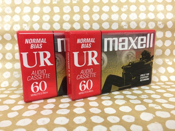 Maxell Blank Cassette Tapes - Two Cassettes - New in Packaging - Maxell UR 60 - 60 Minutes Normal Bias - IDEAL for MIXTAPES!