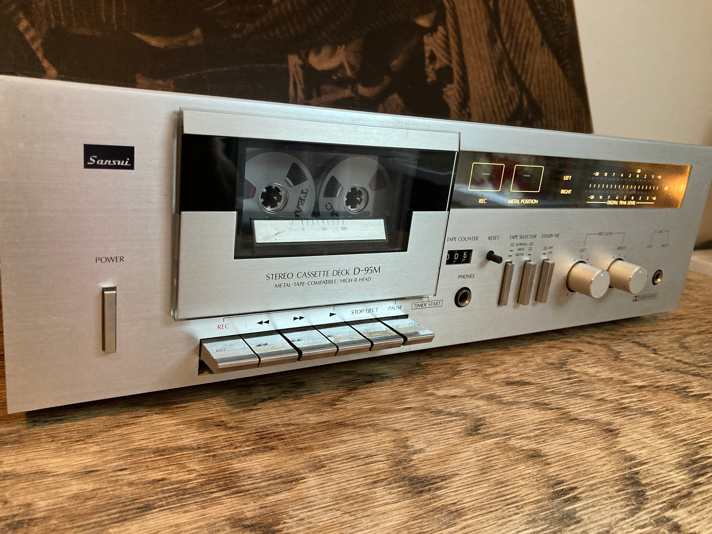 Vintage Tape Deck Sansui D-95M Rare, Made in Japan 1981, Fully