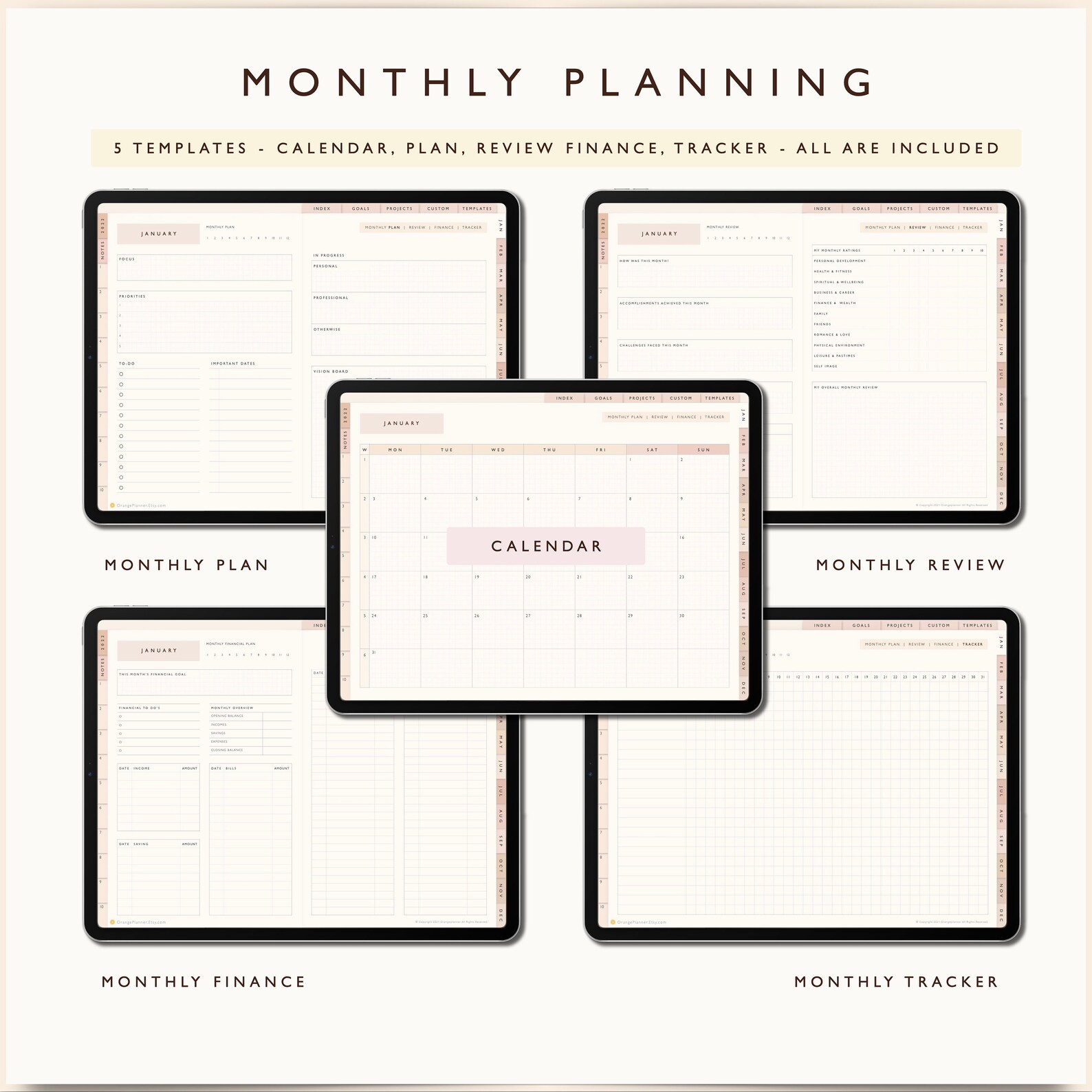 Goodnotes Planner Templates 2022 Digital Journal 2022 Etsy Canada