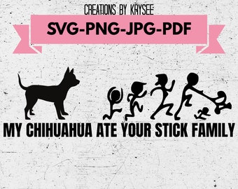 Chihuahua Family Vinyl Decals