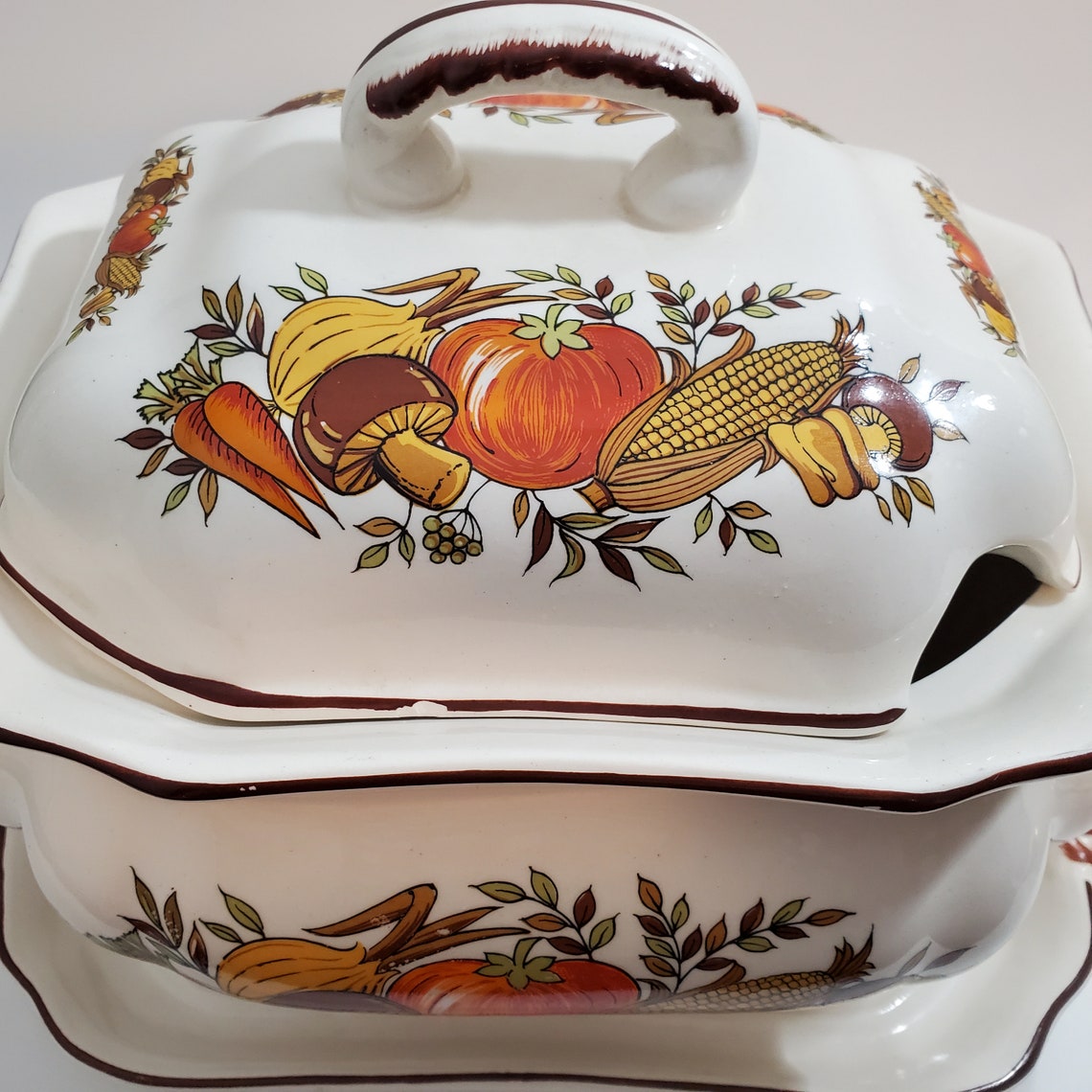 Soup Tureen Bowl With Underplate and Ladle Japan Made Ceramic Etsy