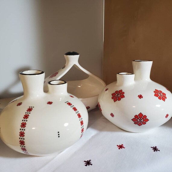 Home & Living 2 Ukrainian Ceramic Candlesticks Candlestick Holders etna