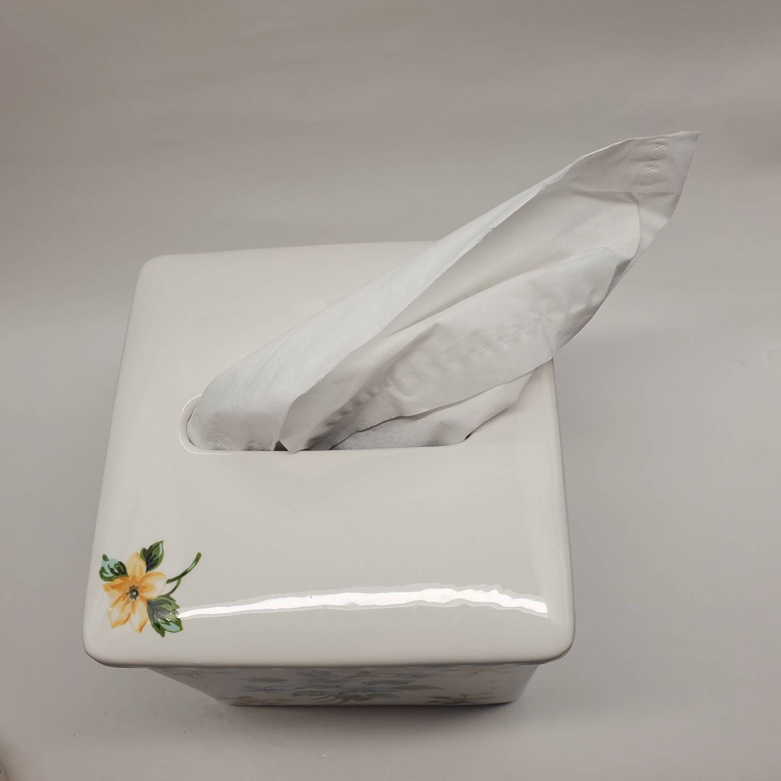 Ceramic Tissue Box Holder Tissue Dispenser Vanity Bathroom Etsy