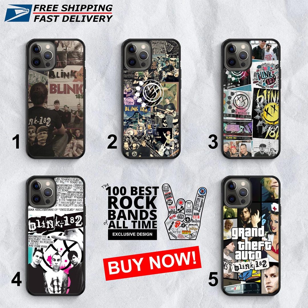 Exclusive Design Inspired by Blink-182 Premium Phone Case iPhone 17 16 ...