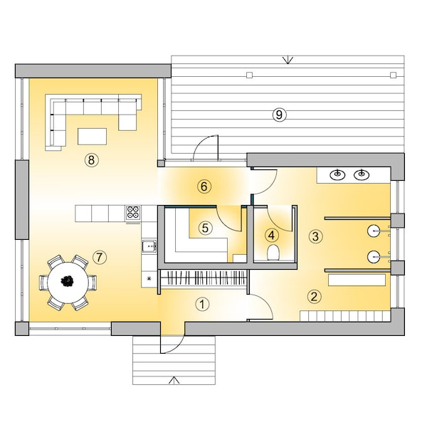 Sauna house architectural PDF plans (METRIC SYSTEM)