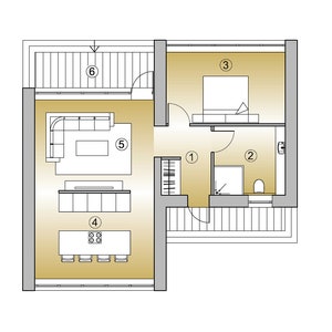 Cabin, Resort house, Guest house architectural plans (METRIC SYSTEM)