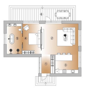 Cabin, Resort house, Guest house architectural plans (FT.,INCH SYSTEM)