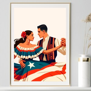 Puerto Rican Art, Cuban Art, Hispanic Art, Mexican Art, Latino Art, Puerto Rican Couple, Latino Art Prints, Folk Art, Latin American Art