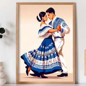 El Salvador Kunst, Hispanic Kunst, Mexikanische Kunst, Lateinische Kunst, Mexikanische Wandkunst, Lateinische Kunstdrucke, Salvador Volkskunst, Salvador Paar