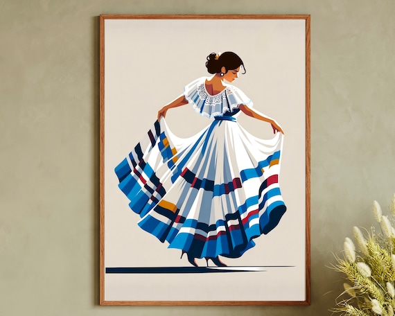 El Salvador Art, Hispanic Art, Mexican Art, Latino Art, Mexican Women Wall Art, Latino Art Prints, Salvador Folk Art, Latin American Art