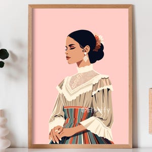 El Salvador Kunst, Hispanic Kunst, Mexikanische Kunst, Lateinische Kunst, Mexikanische Frauen Wandkunst, Lateinische Kunst Drucke, Salvador Volkskunst, Lateinamerikanische Kunst
